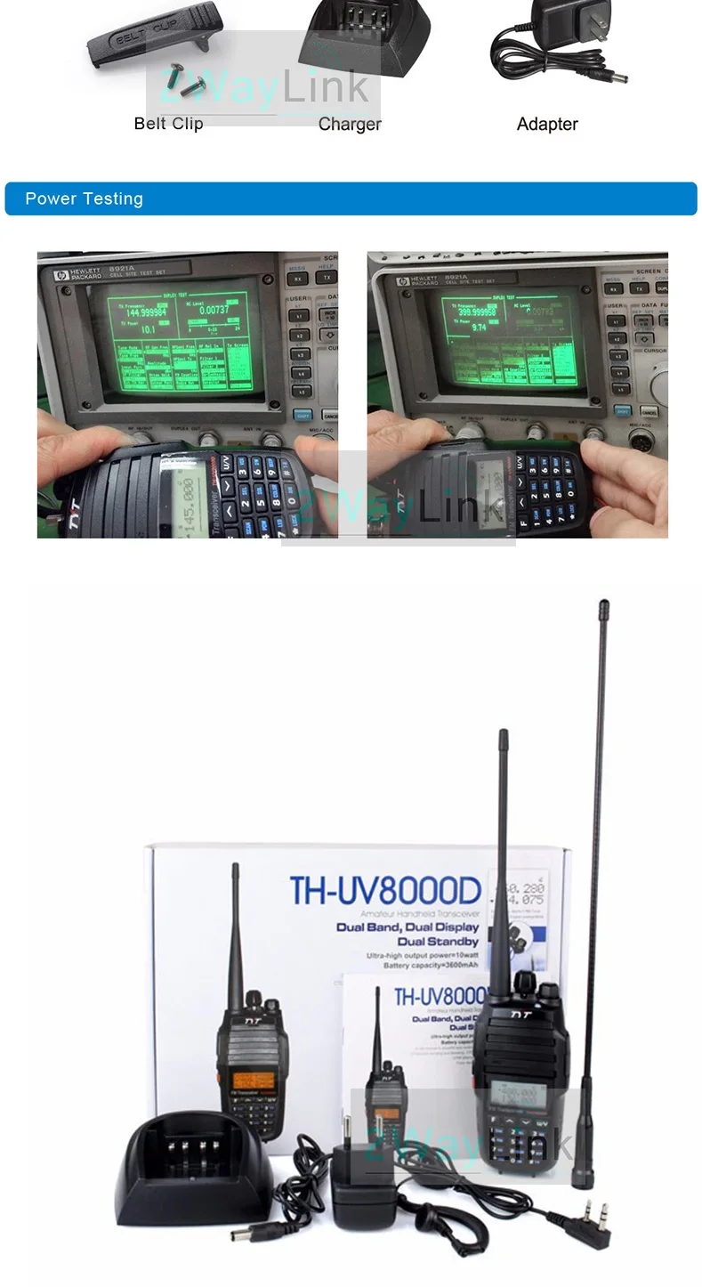 TYT TH-UV8000D портативная рация 10 км двухдиапазонный VHF& UHF 10 Вт 10 км любительский радиоприемник 3600 мАч функция перекрестного ретранслятора радиоприемник TYT