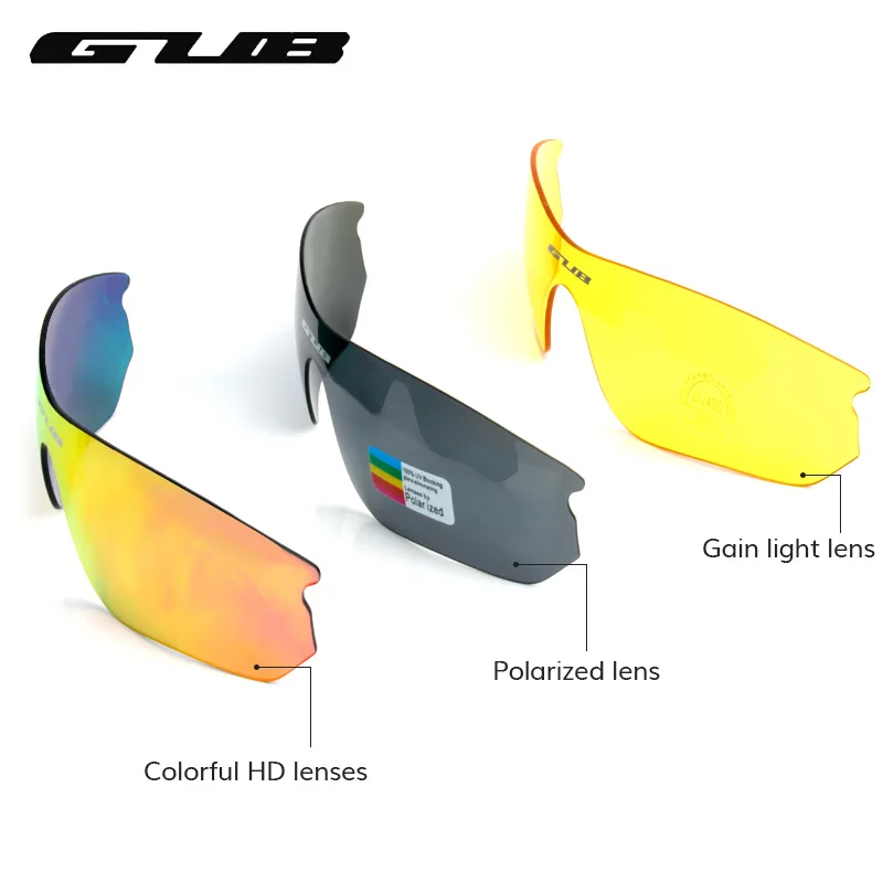 GUB 5300 поляризованные Велоспорт очки UV400 защитные очки с 3 линзы 3 цвета легкий красочные езда очки