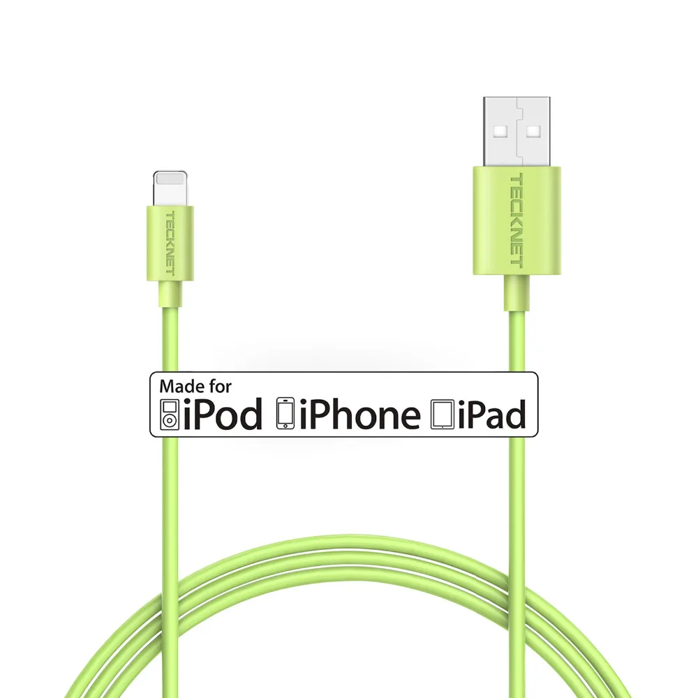TeckNet кабель с сертификацией MFi 1 м USB зарядное устройство кабель для IOS10 iPhone XR X XS MAX 8 7 5 6 6S Plus 2.4A Быстрая зарядка кабель для передачи данных