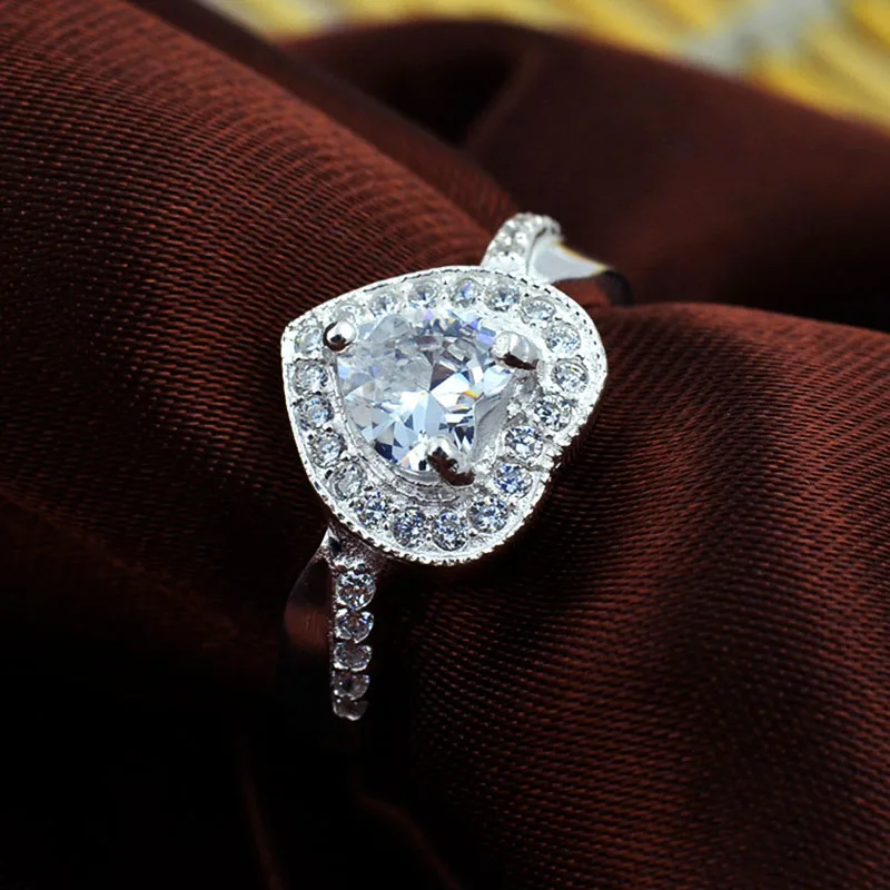 Изящные Ювелирные изделия из стерлингового серебра 990 пробы свадебные кольца для