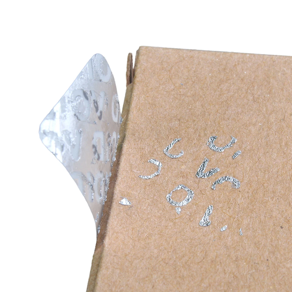 Матовые серебряные 1 5x3 см безымянные наклейки гарантия качества предупреждающая