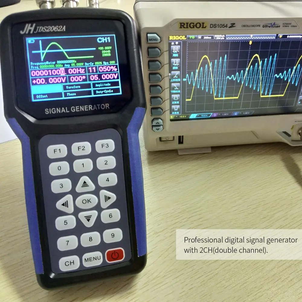 Ручной осциллограф 2-канальный цифровой генератор сигналов портативный частоты