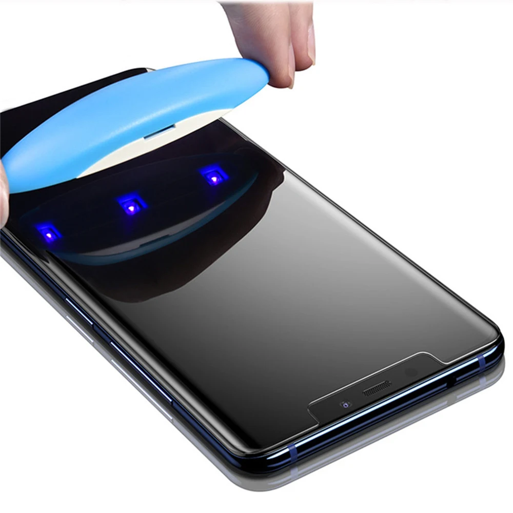 Жидкое полное клеевое УФ стекло для samsung Galaxy S8 S9 S10 Lite закаленное Plus Note 8 9 защитное |