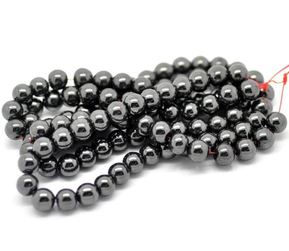 DoreenBeads создан гематит Круглые бусины 8 мм 40 см. Подходит для укладки около 50 шт.