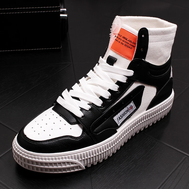

Stephoes Men Fashion Casual Ankle Boots Summer Leather Breathable Hip Hop Male High Top Leisure Shoes Men Shoes Botas Hombre