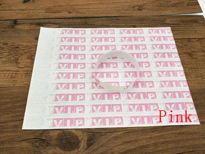VIP Pink VIP 100 штук одноразовый браслет tyvek для мероприятий, простой цвет Дешевые tyvek бумажный браслет - Цвет: VIP Pink