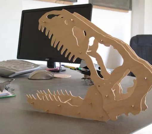 Динозавры модель черепа фанера DIY Science 3D собранная игрушка Развивающие детские