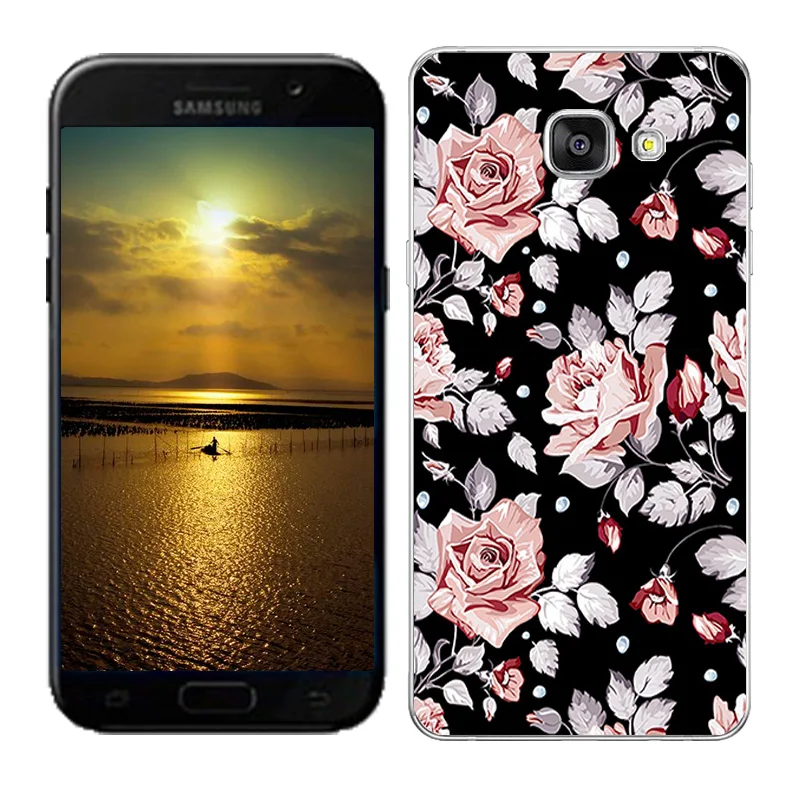 Для Samsung Galaxy A7 2017 A720F чехол необычный окрашенный Мягкий силиконовый для телефона