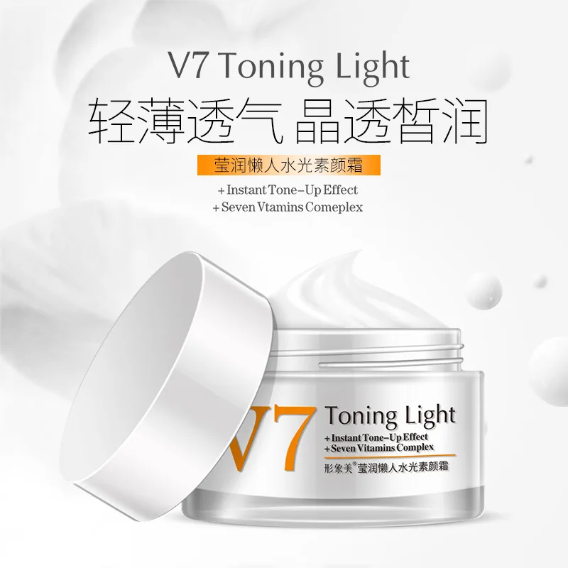Изображения V7 ленивый Nude Make Up Cream Visage невидимым крышка недостаток отбеливание