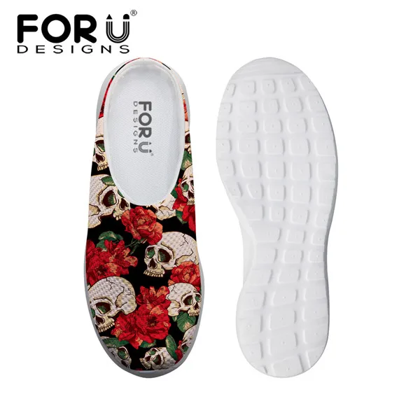 FORUDESIGNS/кошка джинсы с принтом женские босоножки светильник Вес без шнуровки для летнего пляжного отдыха водонепроницаемая обувь женские лоферы из дышащего материала - Цвет: C4116CA