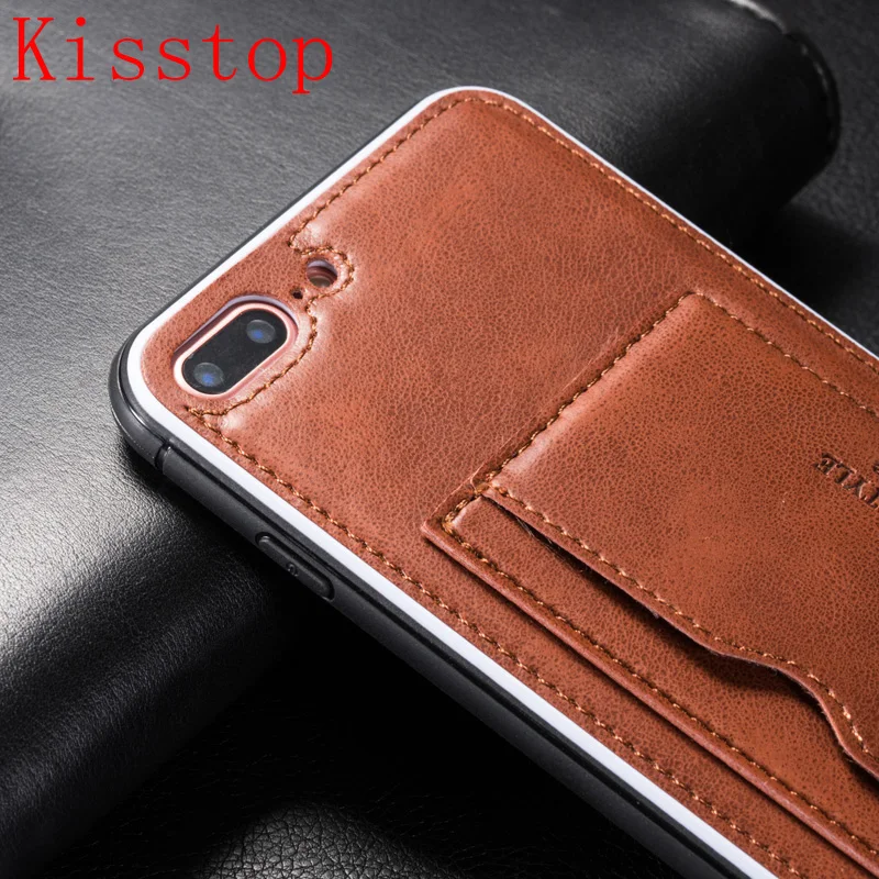 Kisstop Роскошный чехол для телефона из искусственной кожи iPhone 8 7 6 6S X XR XS MAX бумажник