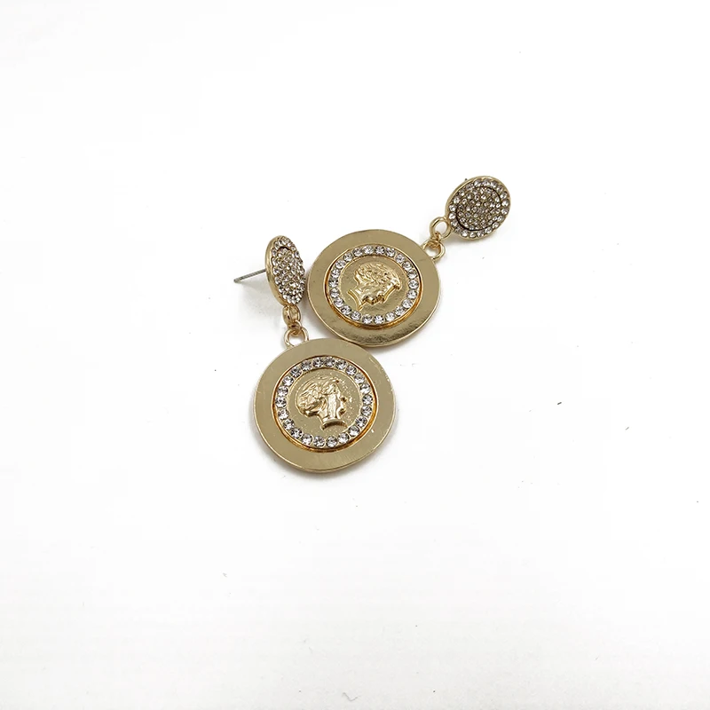 Женские винтажные серьги с кристаллами Rongho в стиле барокко золотыми