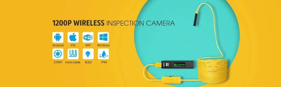 Беспроводной Wifi бокс для Android USB эндоскоп камера USB Змея Инспекционная камера Поддержка IOS Android PC WiFi эндоскоп