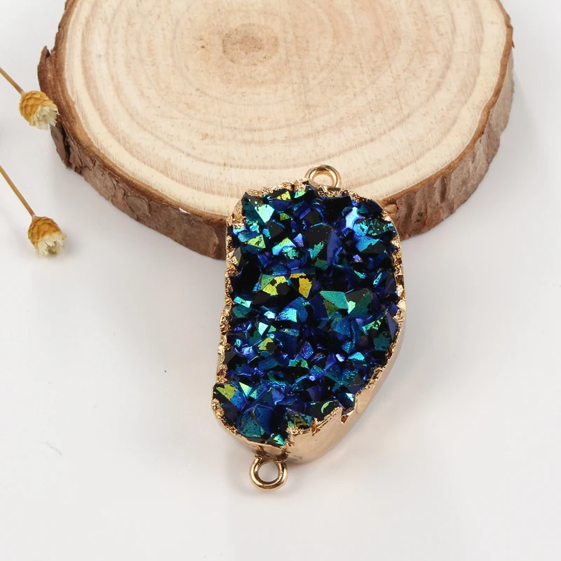 1pc Irregular Resin Stone Earrings Connectors Pendants Drops Diy Making Fake Opal Druzy Necklace Handmade Jewelry Findings | Украшения и