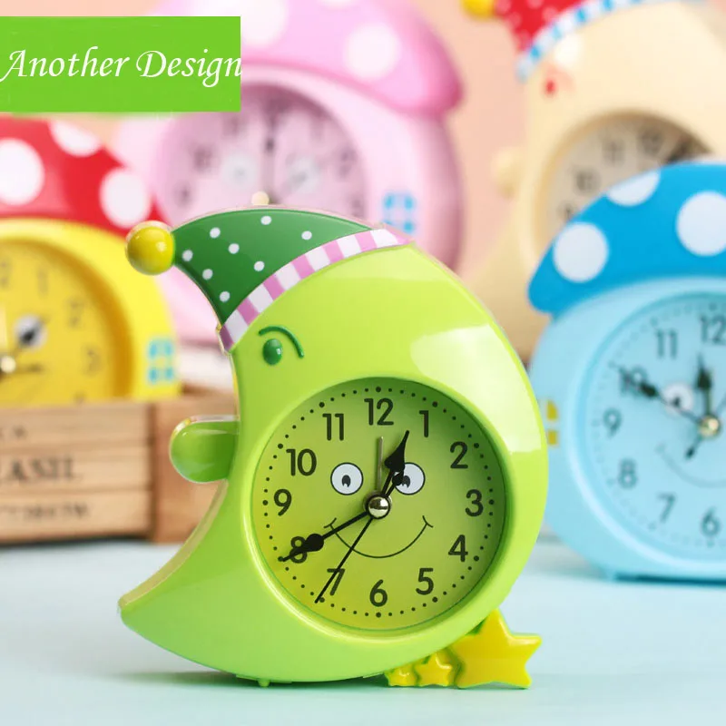 Креативные милые часы будильник в виде Луны настольные подарок для детей декор