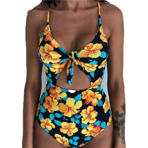 Color 2 Цельный купальник с открытой спиной S-XXL размера плюс женский купальник монокини Badpak Maio Biquini Mujer Trikini Maillot femme бикини - Цвет: Color 2