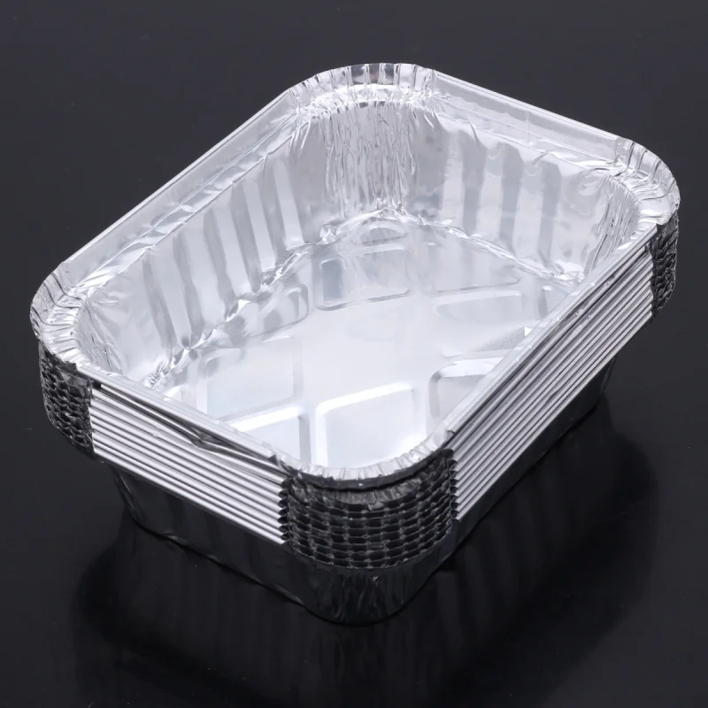 10 шт./Лот одноразовые контейнеры из алюминиевой фольги 220 мл|microwave storage containers|food