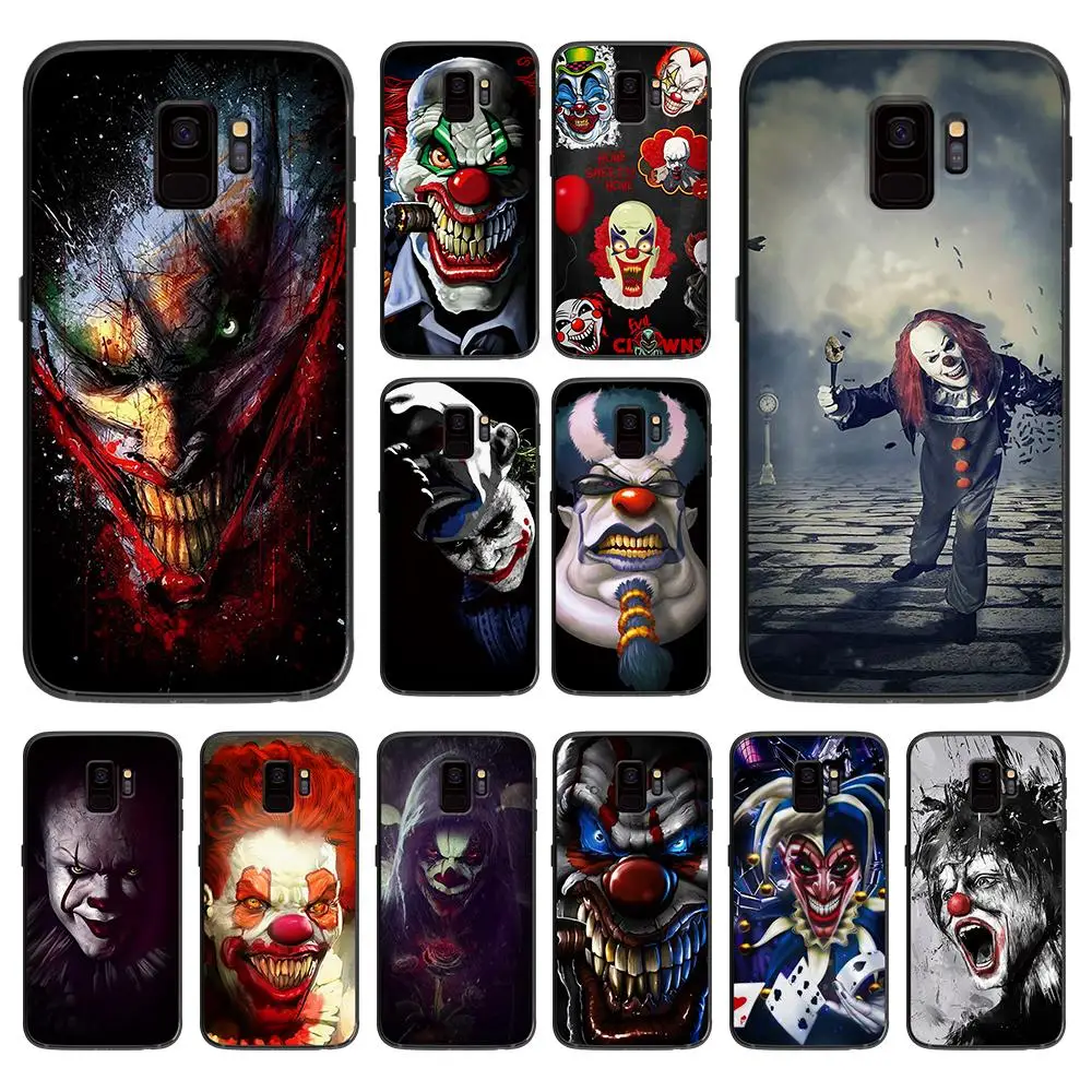 Мягкий чехол для телефона с изображением скелета темного ужаса клоуна Samsung Galaxy S6