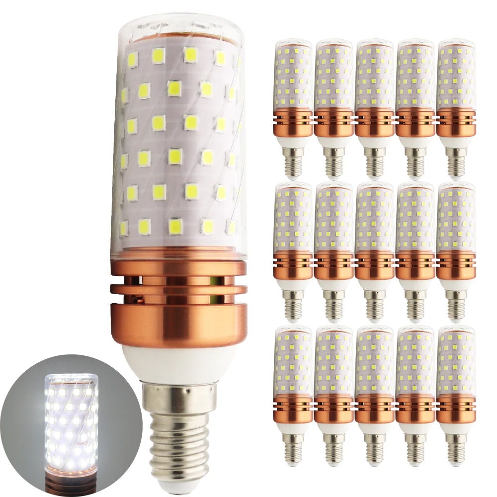 15X SMD 2835 лампада светодиодный светильник E14 220V кукурузы лампы Люстра в форме свечи