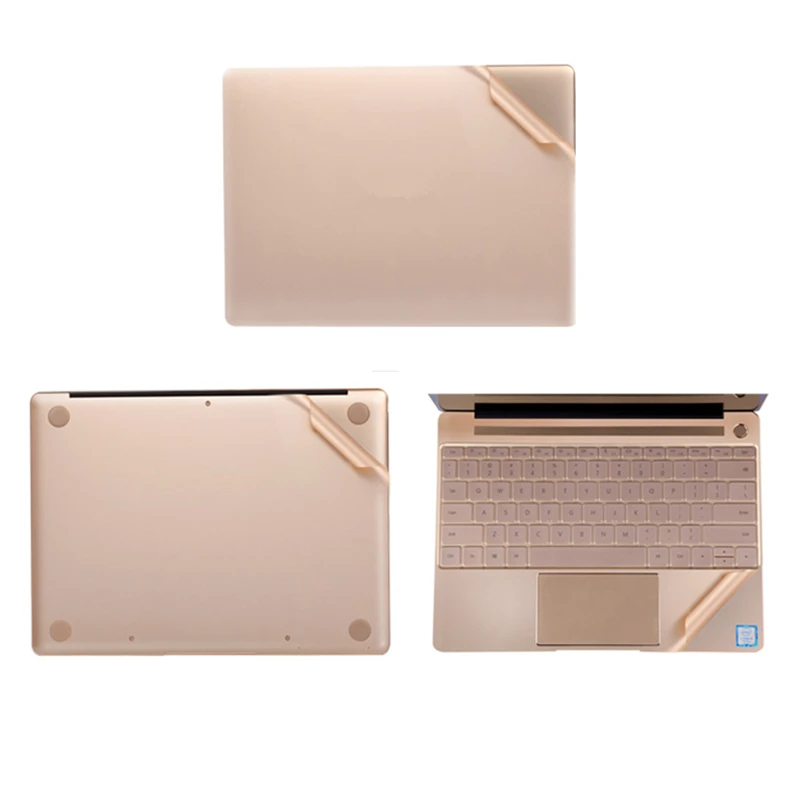 Черная углеродная наклейка для ноутбука huawei MateBook E 12 D 15,6 дюймов, Виниловая наклейка для ноутбука Matebook X 13,3 X Pro 13,9 - Цвет: Золотой
