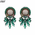 JURAN новые цвета очаровательные Стразы Эффектные серьги богемные праздничные украшения блестящие милые серьги-гвоздики для женщин Свадебные подарки