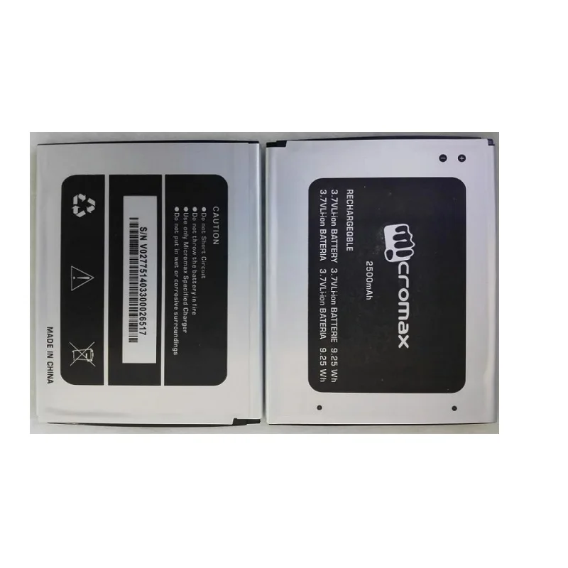 Micromax D340 2500 мАч мобильный Замена литий-ионный полимерный Батарея Bateria для Bolt (2500