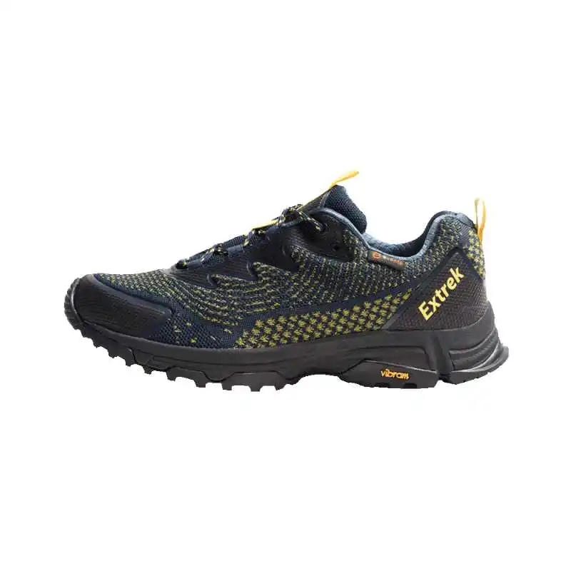 Dark blue yellow Xiaomi Mijia экстрик водонепроницаемый уличный прогулочный светильник дышащая Нескользящая 3D Летающая тканевая дорожная обувь для мужчин Wowen smart - Цвет: Dark blue yellow