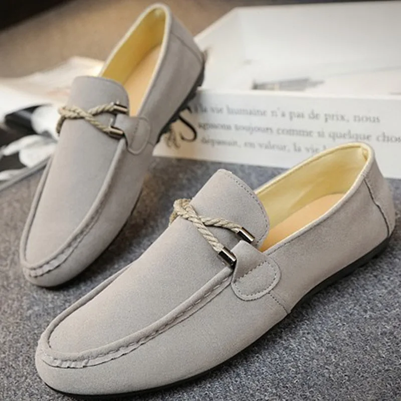 Men Shoes Flat Casual Vulcanize Slip On Loafers Male Sneakers Breathable Confort Light Leather Shallow Youth Boy | Обувь