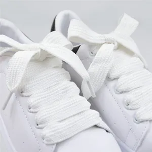 Simple Style Shoe Laces Unisex Polyester Shoelaces 1.5CM Wide Double Layer Shoelace For Sneakers 120
