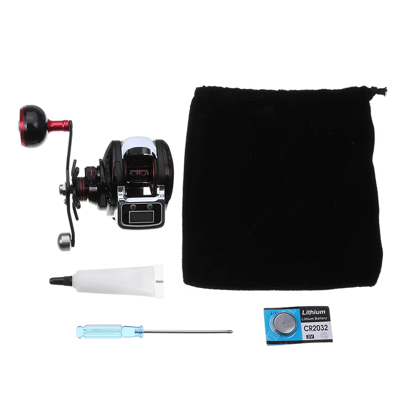 Digital Display 14+ 1 Bearings Waterproof 6.3:1 Left / Right Hand Baitcasting Fishing Reel High Speed Fishing Reel Brake System