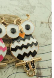 

40pcs Exquisite owl stripe stripe charm pendants 33*17MM pendants gift craft Jewelry earring bracelet necklace anklet Component