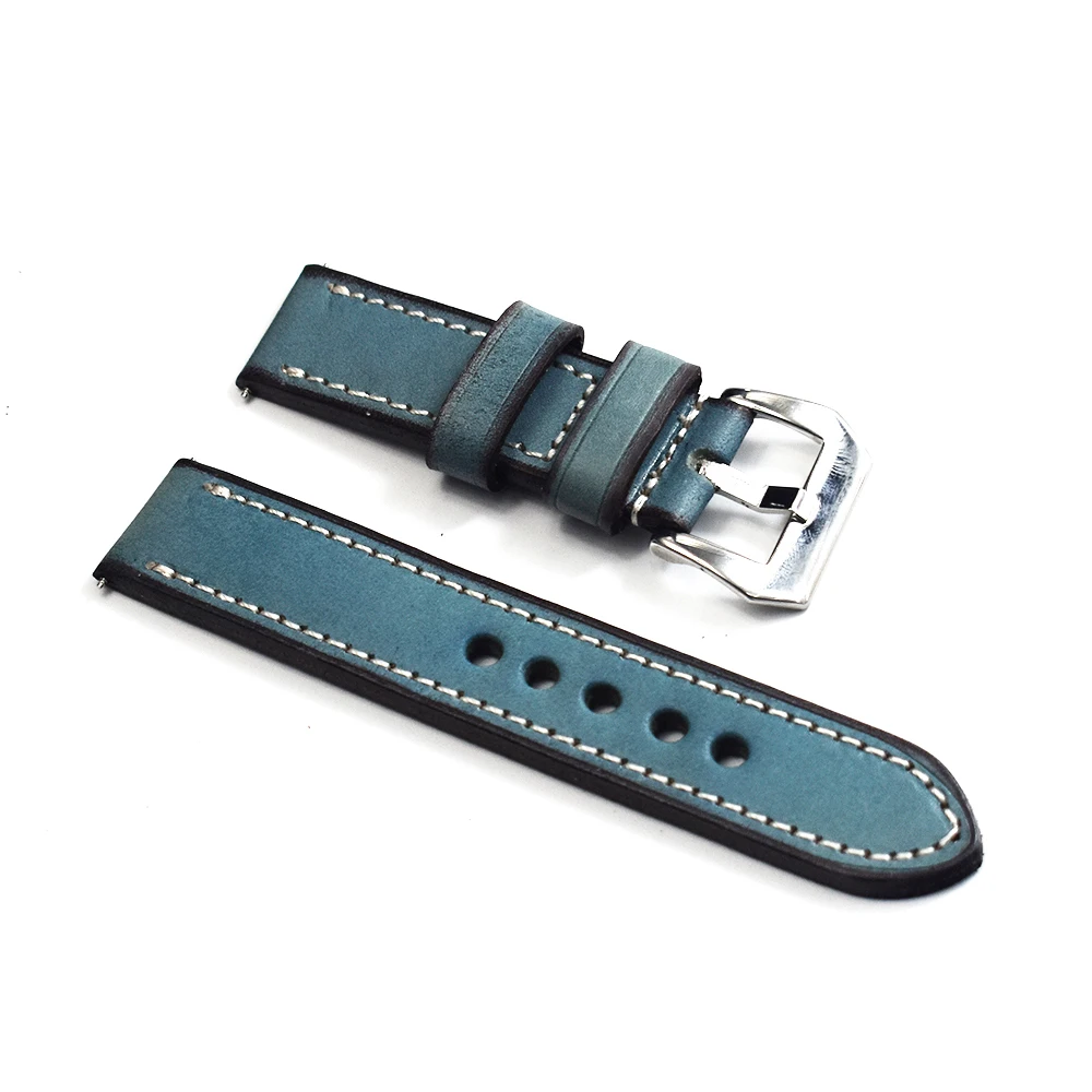 Onthelevel Watch accessories fashion 4 colors watchband 20mm 22mm 24mm leather watch strap brush buckle watch band for Panerai