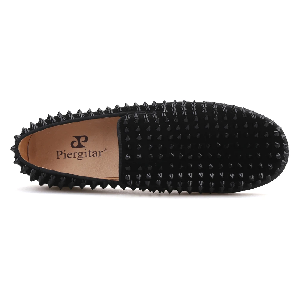 Piergitar 2019 New Cow Suede Sporty style men's casual shoes Handcrafted CL same designs Men spikes sneakers men loafers | Обувь