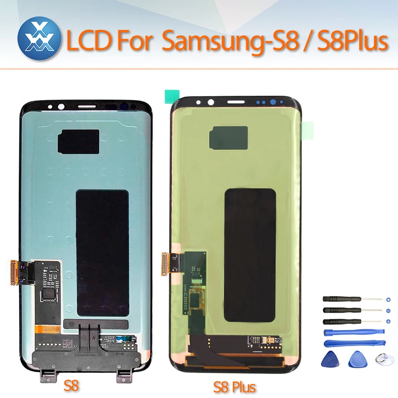 Тестирование AMOLED ЖК дисплей для samsung Galaxy S8 + плюс G955 G9500 SM G950 G950F Дисплей сенсорный