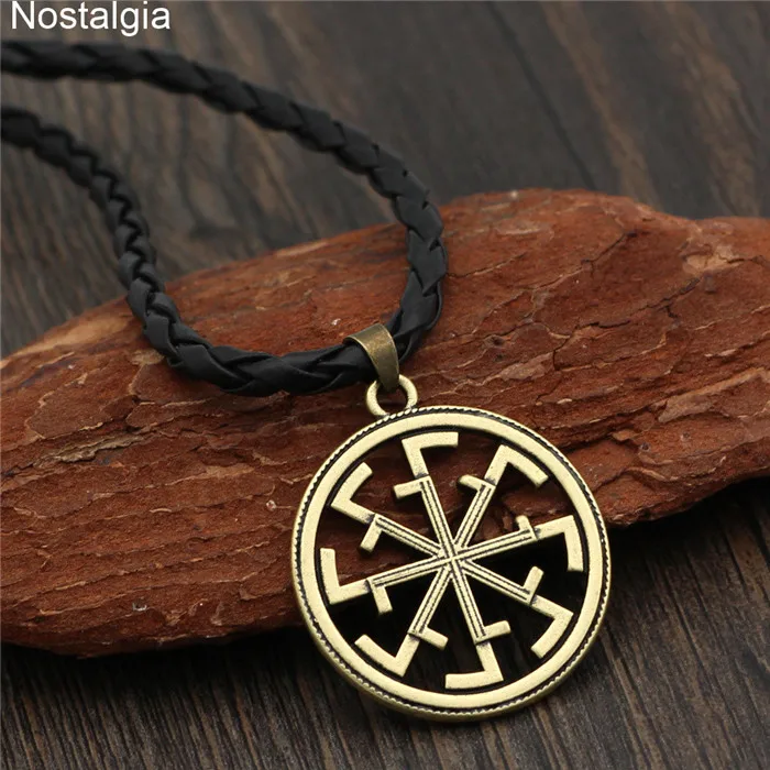 Rope Chain Bronze Ностальгия славянская подвеска Коловрат древний славянский амулет шармы, ожерелья, подвески русские ювелирные изделия-талисманы изготовление - Окраска металла: Rope Chain Bronze