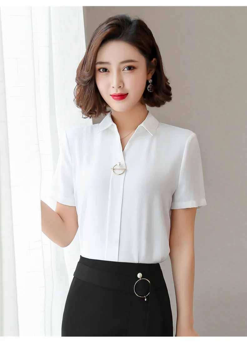 Naviu Новое поступление высокое качество blusas mujer de moda Женские топы и блузки размера плюс рубашка с коротким рукавом