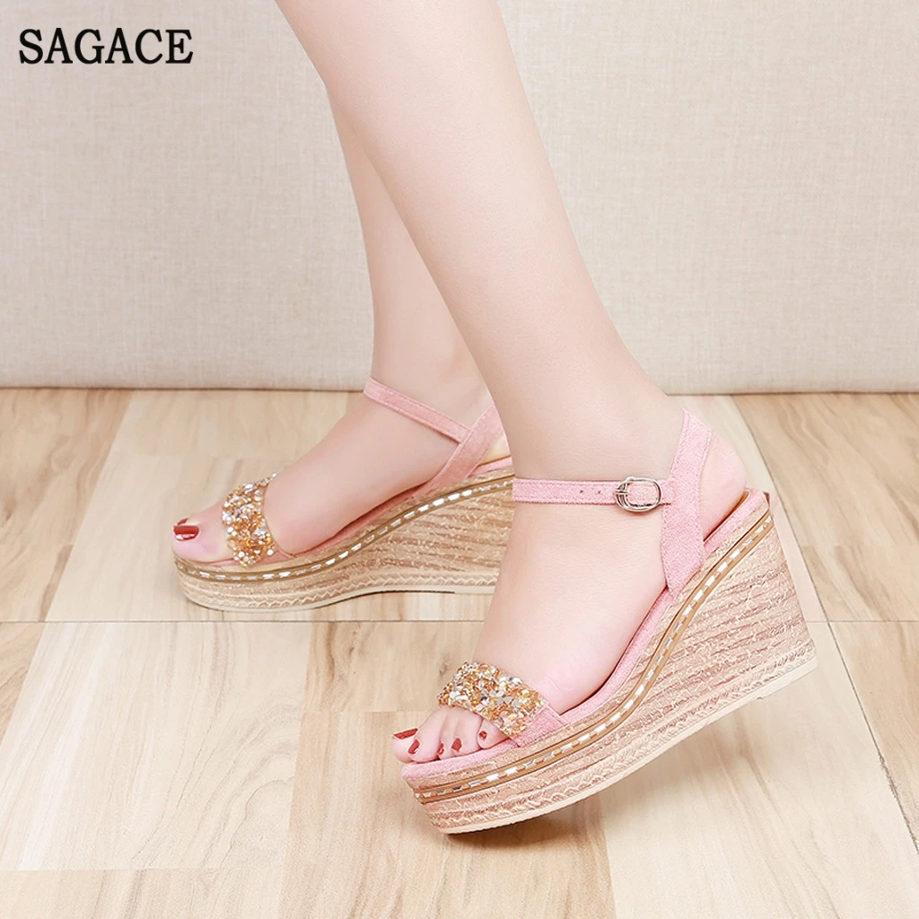 SAGACE/женские летние сандалии с открытым носком и пряжкой Женская обувь со