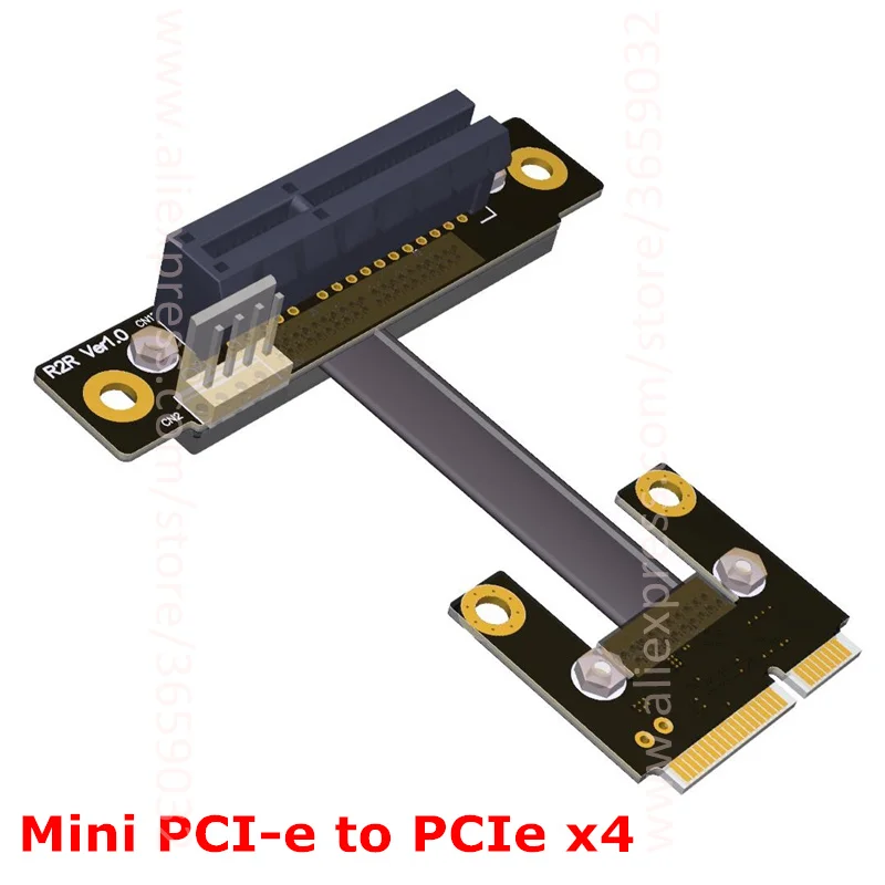 Riser PCIe 4x PCI E x4 к Mini половинный mPCIe adapter Card налокотник Gen3.0 кабель 32 Гбит/с 4