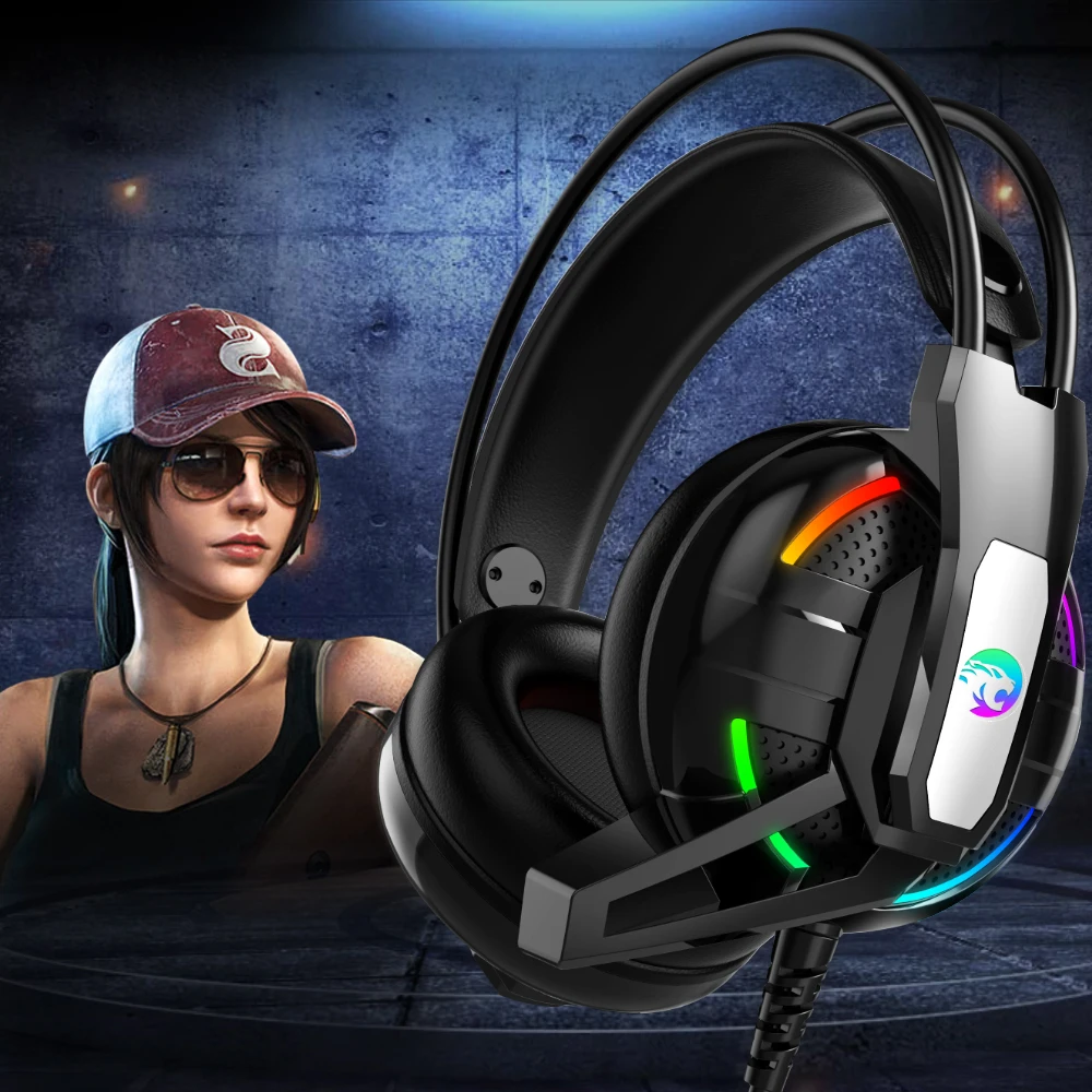 Internet cafe Gaming Headphone Stereo Earphones Headset with Microphone for PC Mobile Phone Game | Электроника