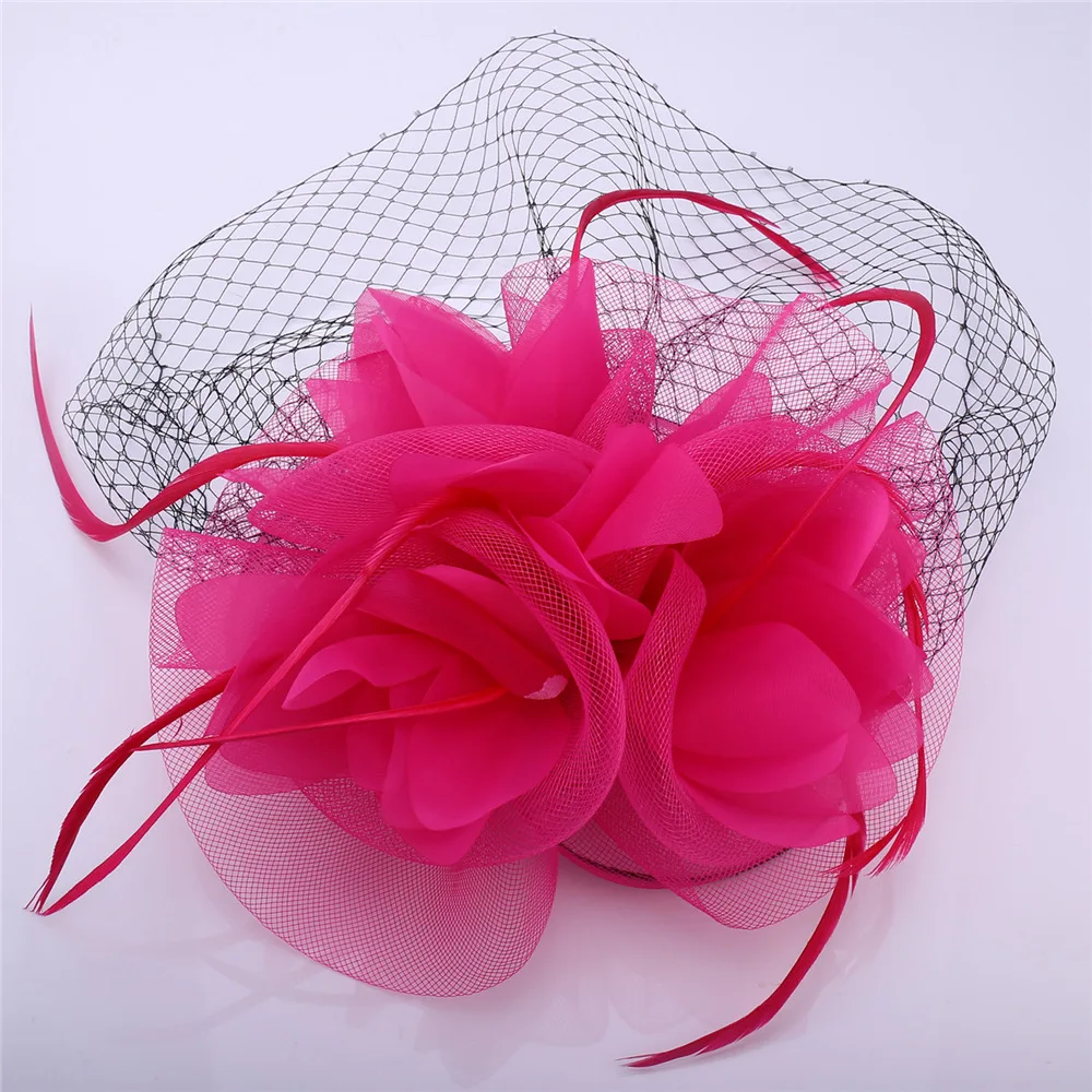 U7 Европейский Стиль Вуаль Перо Женские Аксессуары Для Волос Чародей Шапка