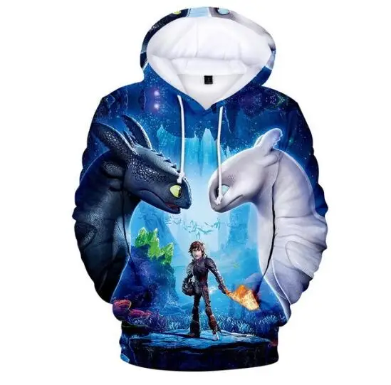 New Cartoon 3D Print Family Clothes How to Train Your Dragon 3 Hoodies Sweatshirt Fashion High Quality Pullover Boy Clothes