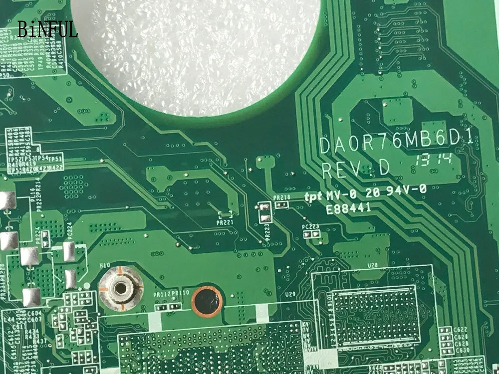 BiNFUL запас протестированная DA0R76MB6D1 материнская плата для ноутбука HP PAVILION 15 E