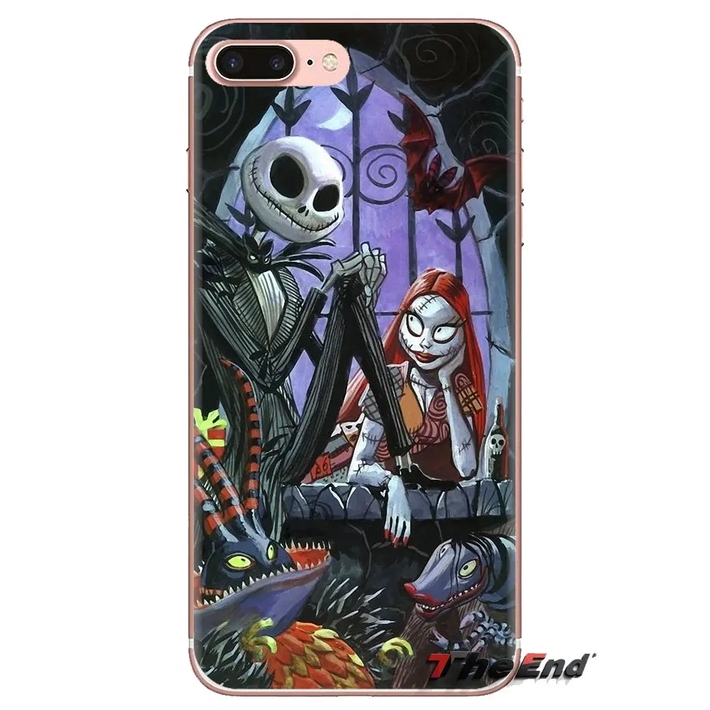 For LG G3 G4 Mini G5 G6 G7 Q6 Q7 Q8 Q9 V10 V20 V30 X Power 2 3 K10 K4 K8 2017 TPU Bag Case Nightmare Before Christmas Jack Sally |