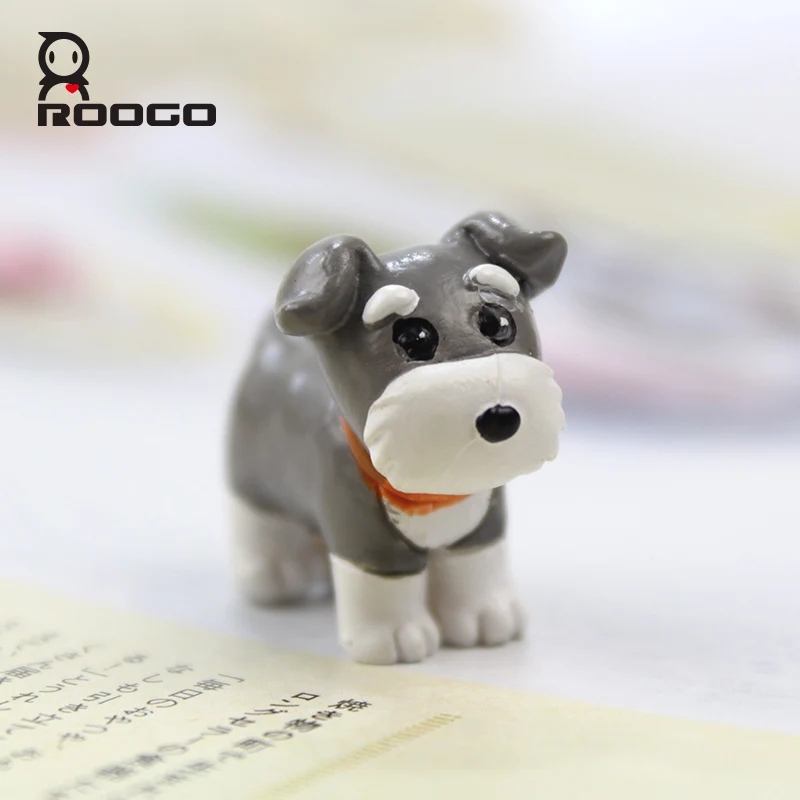 Roogo милая собака щенок украшения дома аксессуары смола фэн шуй миниатюрные