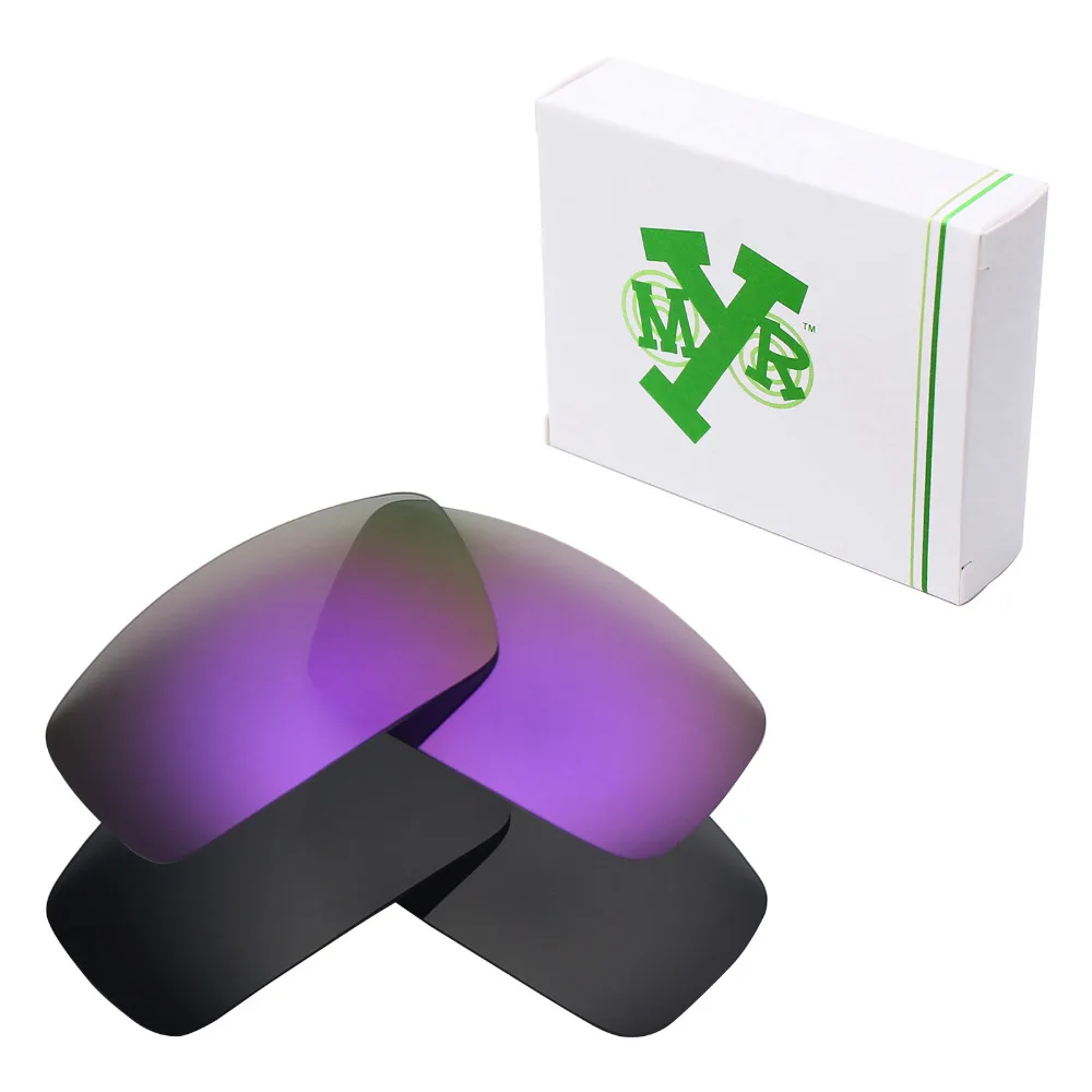 

2 пары Mryok поляризованные Сменные линзы для Oakley Canteen 2006 солнцезащитные очки Stealth черный и плазменный фиолетовый