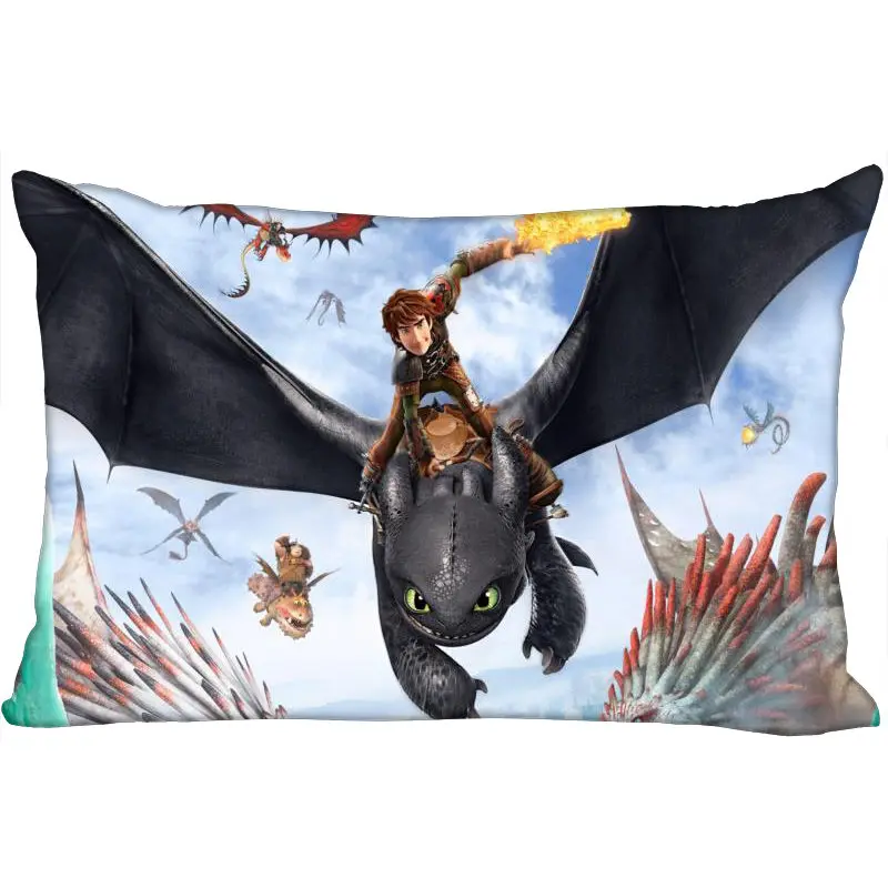 Pillow Case Как приручить ваш Дракон прямоугольные наволочки(с двух сторон) молния на заказ наволочки свадебные декоративные на заказ ваш подарок изображения - Цвет: Pillow Case
