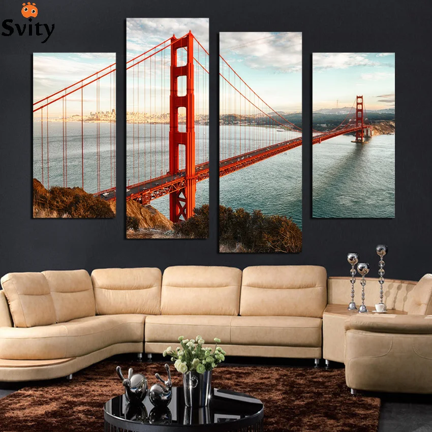 4 шт. картина маслом на холсте без рамки | Дом и сад