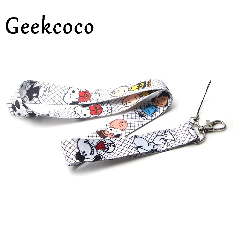 Cartoon cartoon dog Keychain Accessories Safety Breakaway Mobile Phone USB ID Holder Keys Straps Tags Neck lanyard Camera J0203