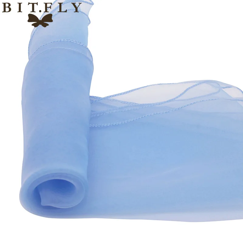 Light Blue Бренд, 50 шт., мятно-зеленый Свадебный чехол на стул из органзы с поясом, вечерние банкетные украшения, бант, мятно-зеленый цвет, опт и розница - Цвет: Light Blue