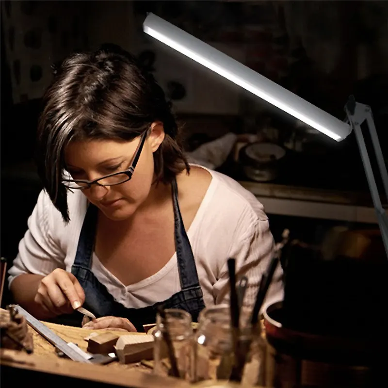 

USB Power LED Office Desk Lamp Swing Arm Architect Lamp Table Lamp Study Lamp Table Light 3 Level Dimmer Adjustable